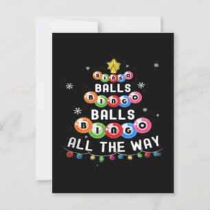 Bingo Balls Bingo den ganzen Weg Postkarte