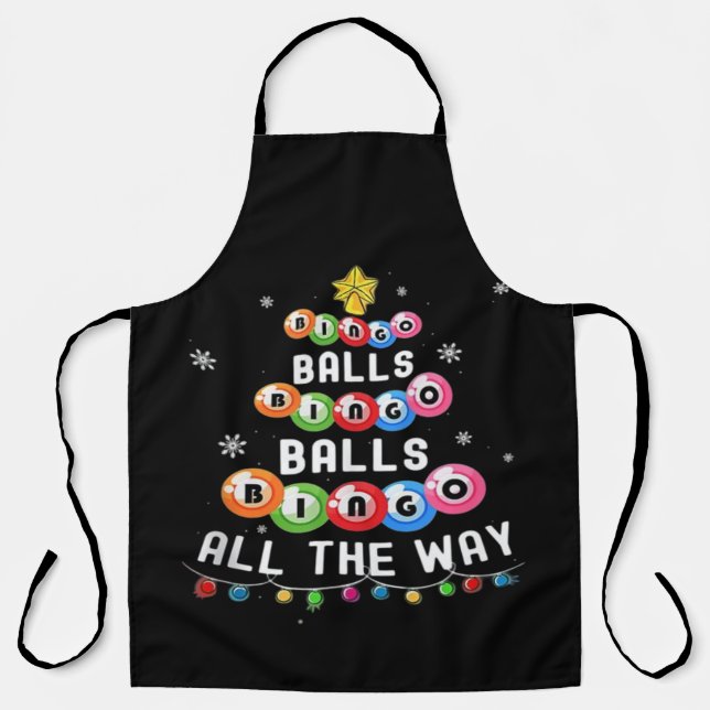 Bingo Balls Bingo den ganzen Weg Schürze (Vorderseite)
