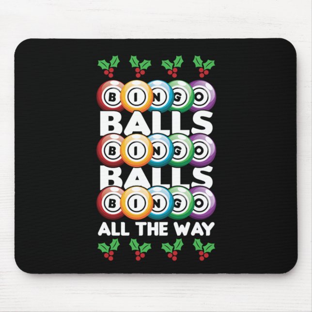Bingo Balls Lucky Game Player Gambler Geschenk Mousepad (Vorne)