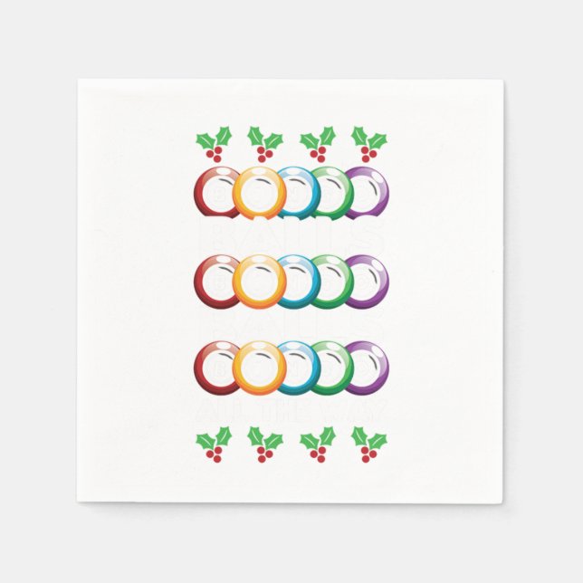 Bingo Balls Lucky Game Player Gambler Gift Serviette (Vorderseite)