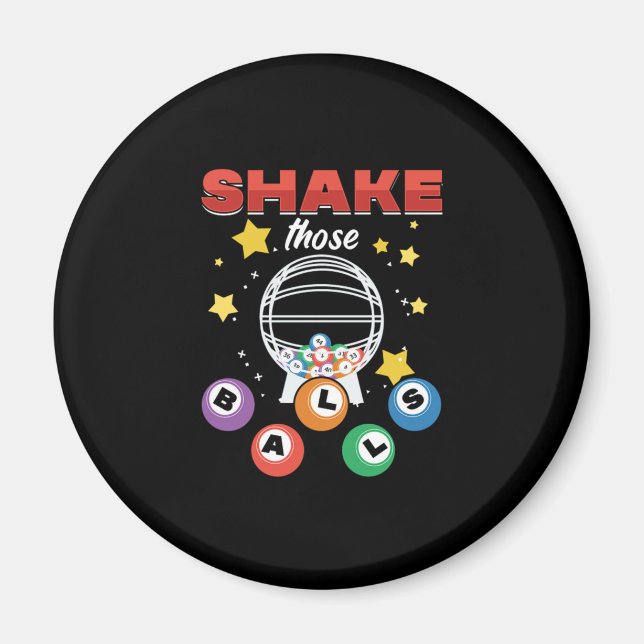 Bingo Balls Lucky Game Player Gambling Gift Magnet (Vorne)