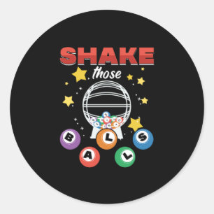 Bingo Balls Lucky Game Player Gambling Gift Runder Aufkleber