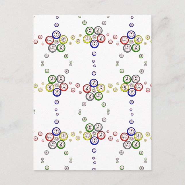 Bingo Balls Postkarte (Vorderseite)