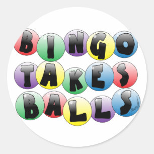 Bingo Balls Runder Aufkleber