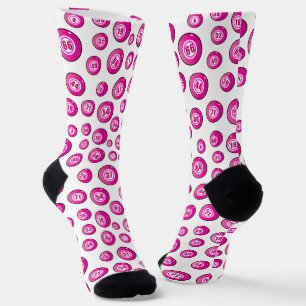 Bingo Balls Spaß Rosa Socken
