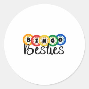 Bingo Besties Bingo Buddy Funny Bingo Runder Aufkleber