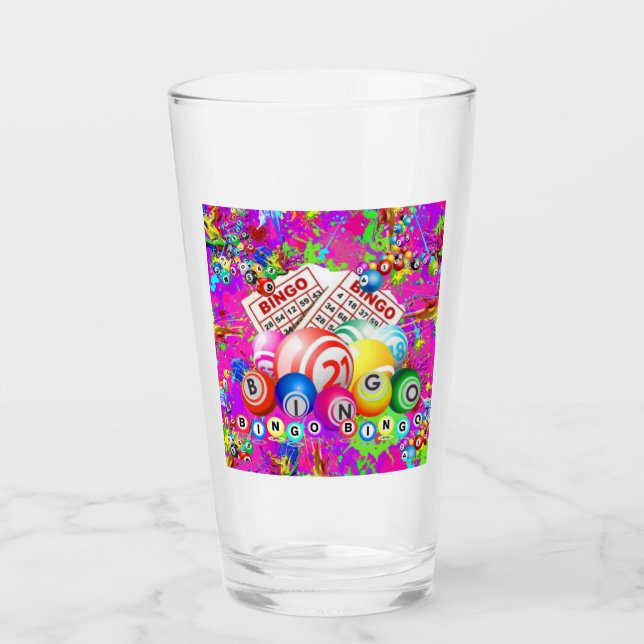 BINGO BINGO Splattered Paint CBDOilPrincess Glas (Vorderseite)