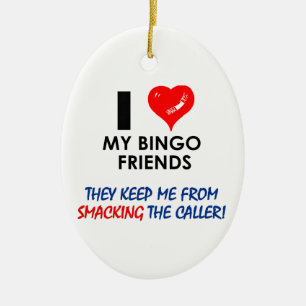 BINGO! Bingoentwürfe für den fabelhaften Spieler! Keramik Ornament