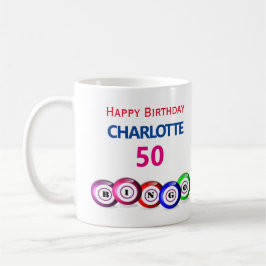 Bingo Birthday 50th Milestone Bingo Balls Kaffeetasse