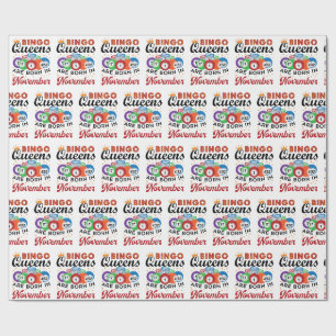 Bingo Birthday Women November Geschenkpapier