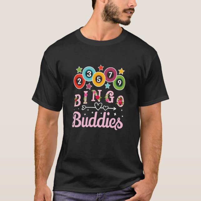 Bingo Buddies Bingo Couple Lucky Game T-Shirt (Vorderseite)