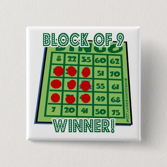 Bingo Button Block von 9 Bingo Sieger! (Vorderseite)