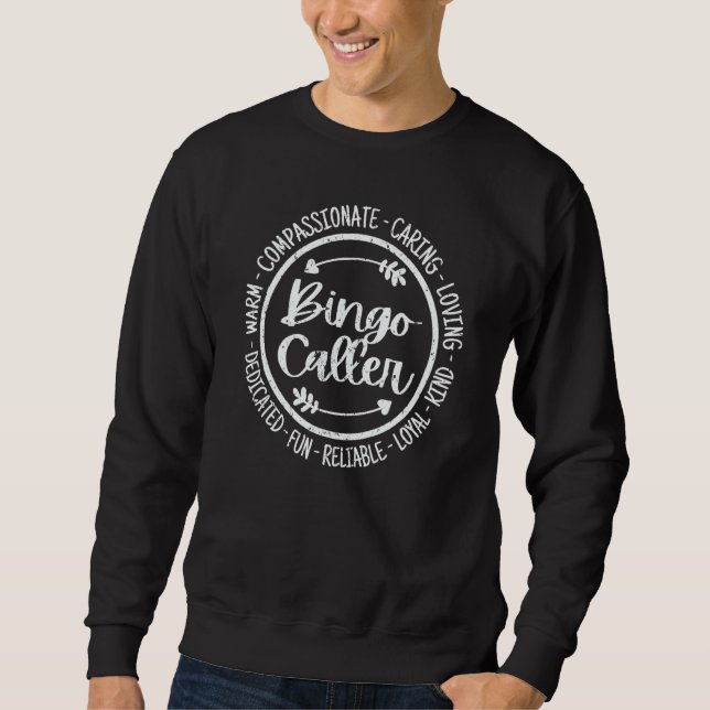 Bingo Caller Life Appreciation Vintage Sweatshirt (Vorderseite)