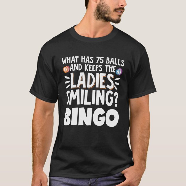 Bingo Caller Player Lucky Bingo 5 T-Shirt (Vorderseite)