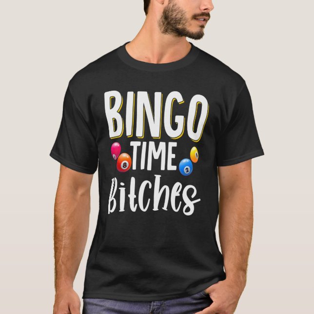 Bingo Caller Player Lucky Bingo T-Shirt (Vorderseite)
