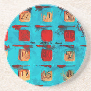 BINGO Card Abstrakter Impressionismus Untersetzer