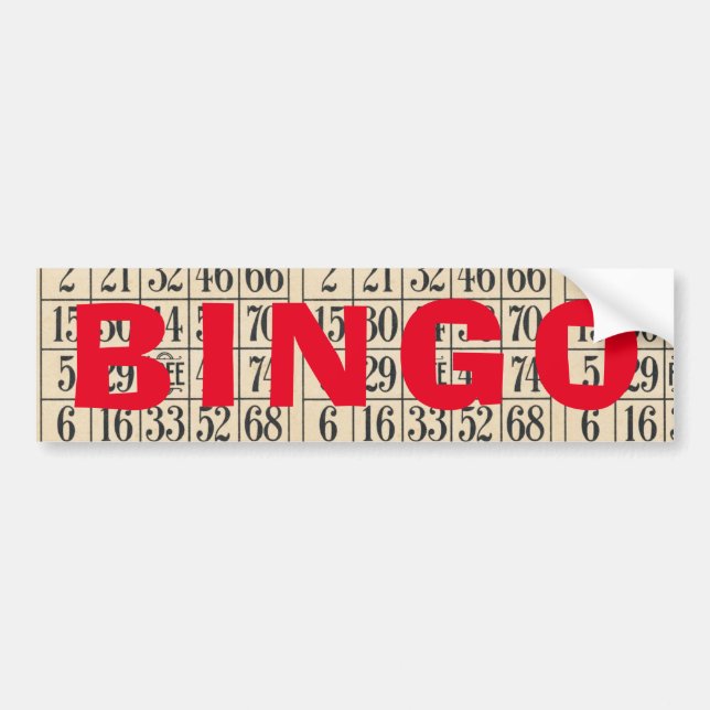 Bingo-Card-Autoaufkleber Autoaufkleber (Vorne)