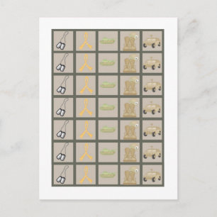 Bingo Card Marker ARMY ACU Camoflauge Digital Postkarte