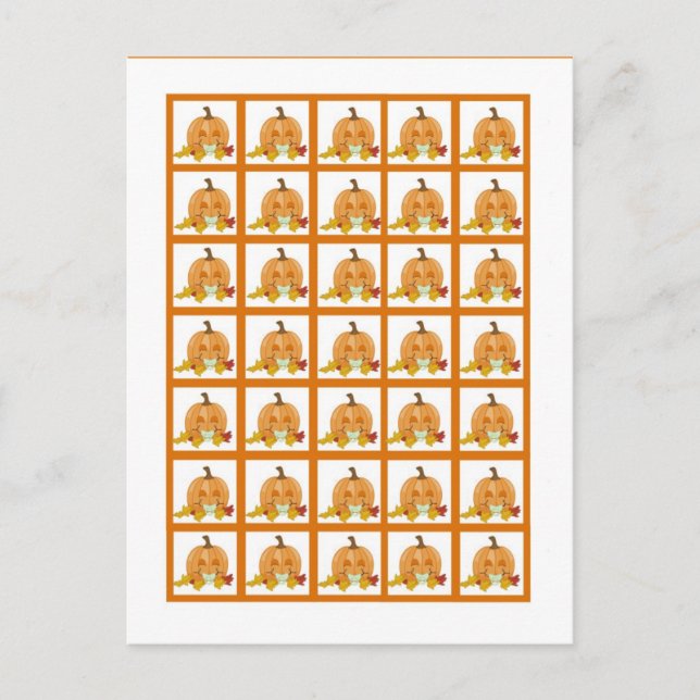 Bingo Card Marker Autumn Fall Pumpkin Baby Postkarte (Vorderseite)