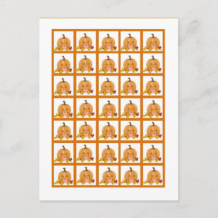 Bingo Card Marker Autumn Fall Pumpkin Baby Postkarte