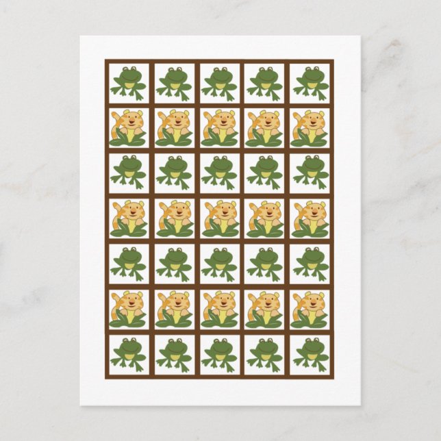 Bingo Card Marker Jungle Babies Postkarte (Vorderseite)