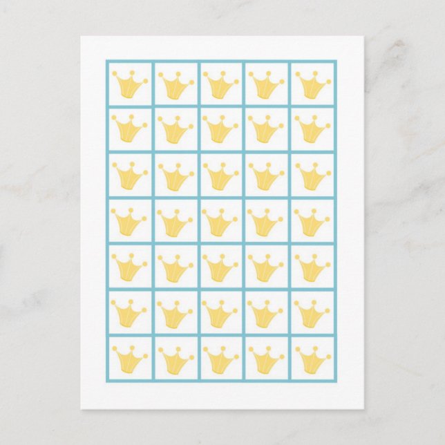 Bingo Card Marker Jungle King Lion Safari Zoo Postkarte (Vorderseite)