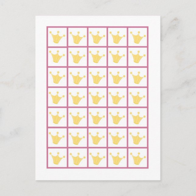 Bingo Card Marker Jungle Queen Tiger Safari Zoo Postkarte (Vorderseite)