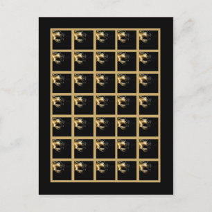 Bingo Card Marker Mis XV Gold Black Postkarte