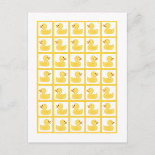 Bingo Card Marker Rubber Ducky Bubbles Postkarte