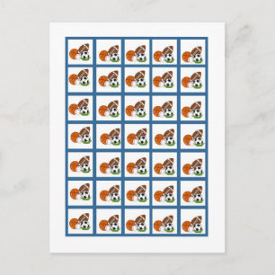 Bingo Card Markers All-Star Blue Postkarte