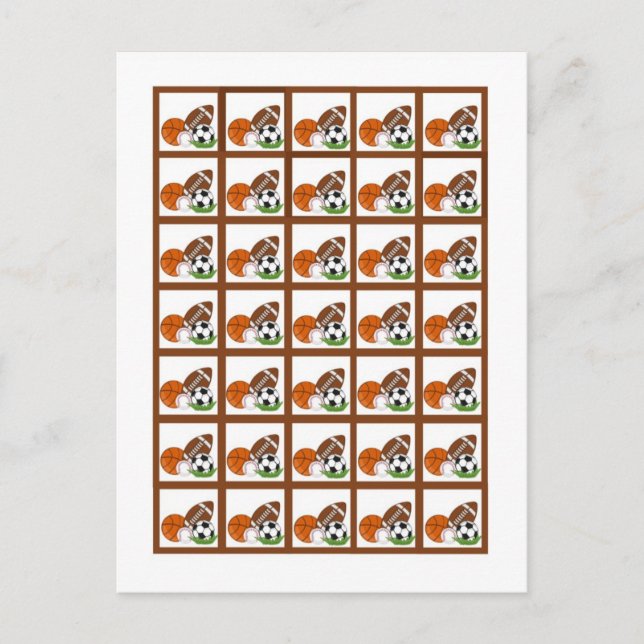 Bingo Card Markers All-Star Red Postkarte (Vorderseite)