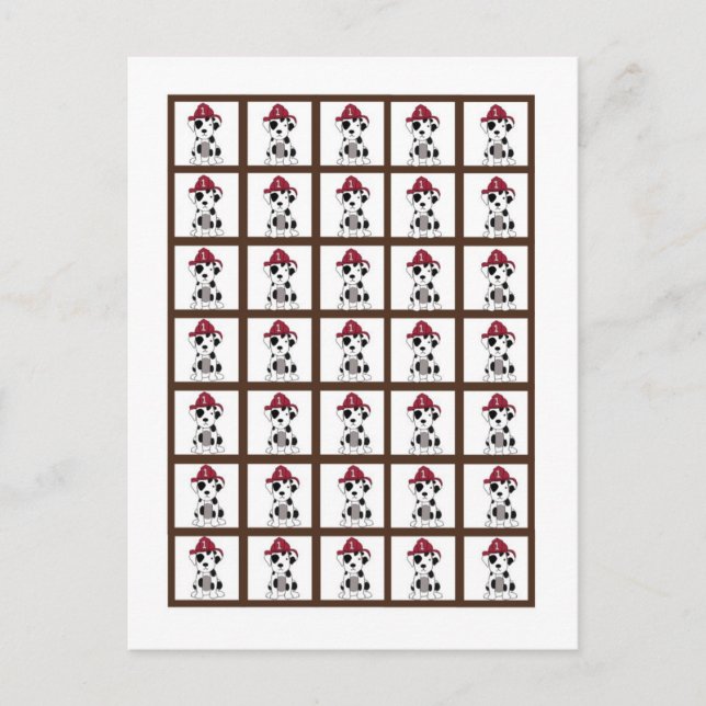 Bingo Card Markers Nojo Fire Motor Postkarte (Vorderseite)