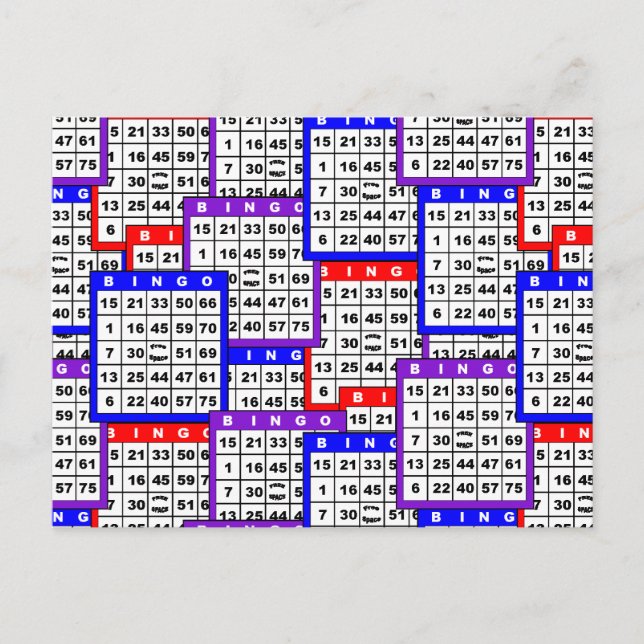 Bingo Cards Postkarte (Vorderseite)