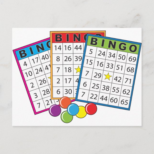 Bingo Cards Postkarte (Vorderseite)