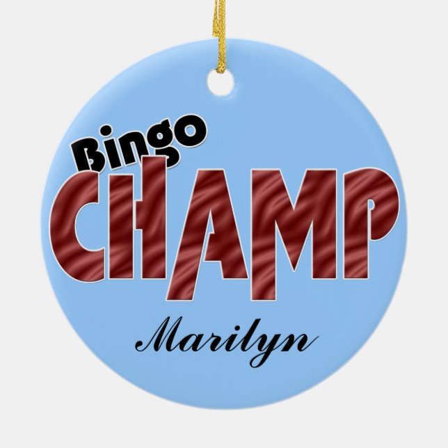 Bingo-Champions-Meistervegas-Art-Verzierung Keramikornament (Hinten)