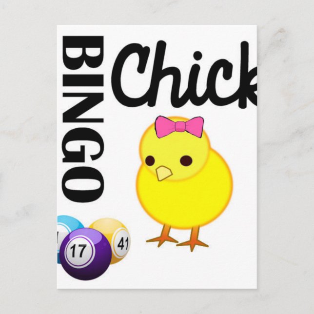 Bingo Chick Postkarte (Vorderseite)