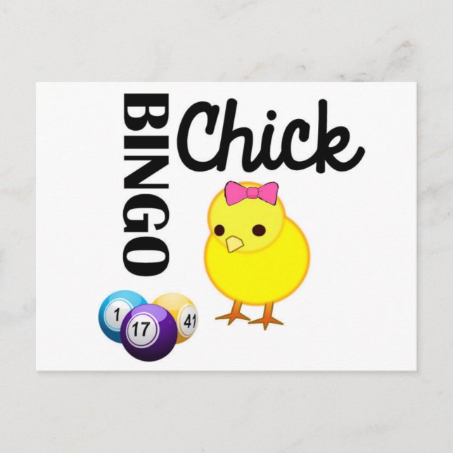 Bingo Chick Postkarte (Vorderseite)