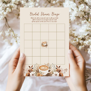 Bingo Coffee Brautparty-Spielkarte Einladung