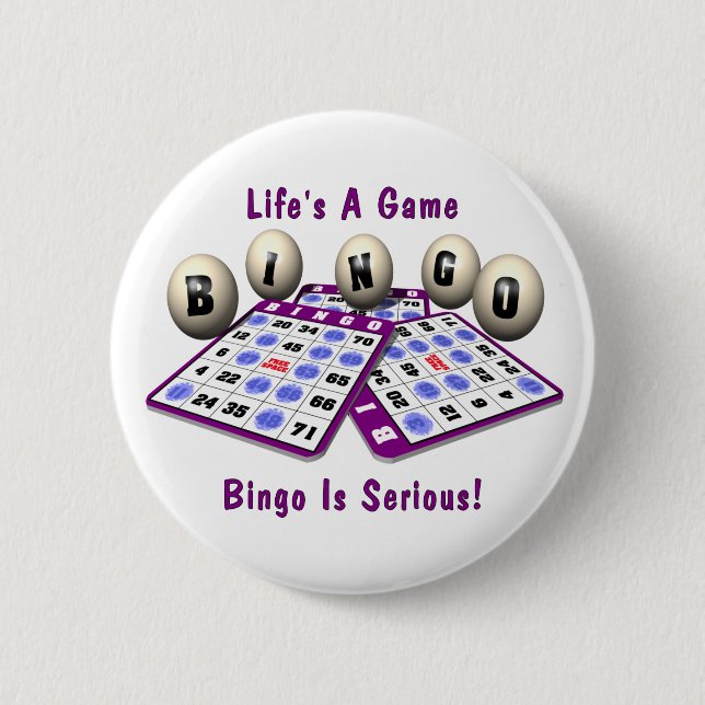 Bingo: Das Leben ist ein Spiel Button (Vorderseite)