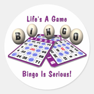 Bingo: Das Leben ist ein Spiel Runder Aufkleber