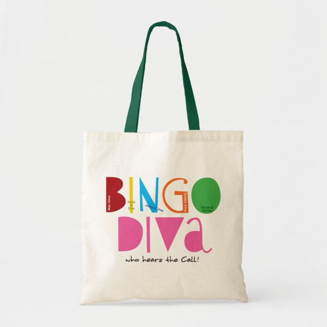 Bingo-Diva-Budget-Tasche Tragetasche (Vorne)