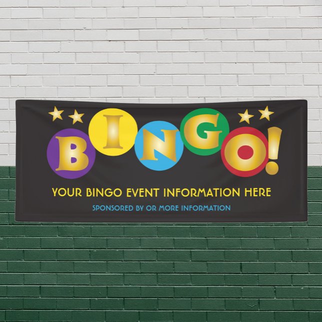 Bingo-Ereignis helle Farben und Gold Banner (Von Creator hochgeladen)