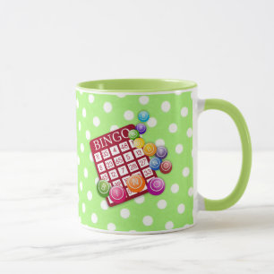 Bingo - farbenfrohe Bingokarte und -markierungen Tasse