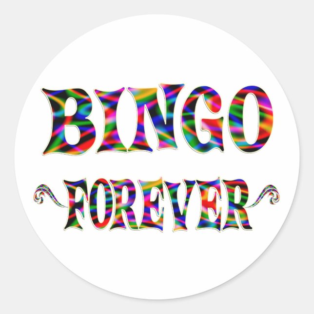 BINGO Forever Runder Aufkleber (Vorderseite)
