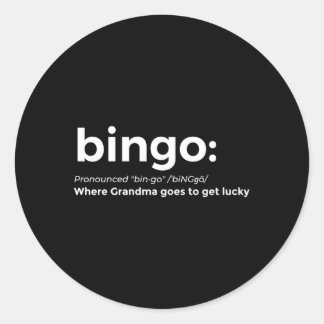 Bingo für Oma Bingo Runder Aufkleber
