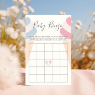 Bingo Game Ice Cream Pastel Color Gender Reveal