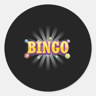 Bingo Game Lucky Player Gambler Gambling Gift Runder Aufkleber