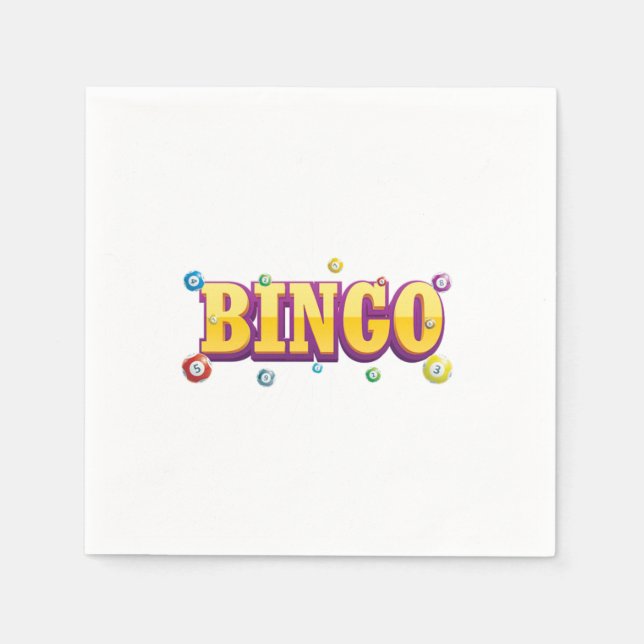 Bingo Game Lucky Player Gambler - Geschenk Serviette (Vorderseite)