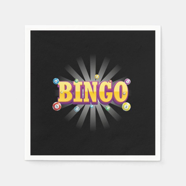 Bingo Game Lucky Player Gambler - Geschenk Serviette (Vorderseite)