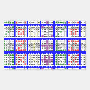 Bingo Game Patterns Large Grid Rechteckiger Aufkleber